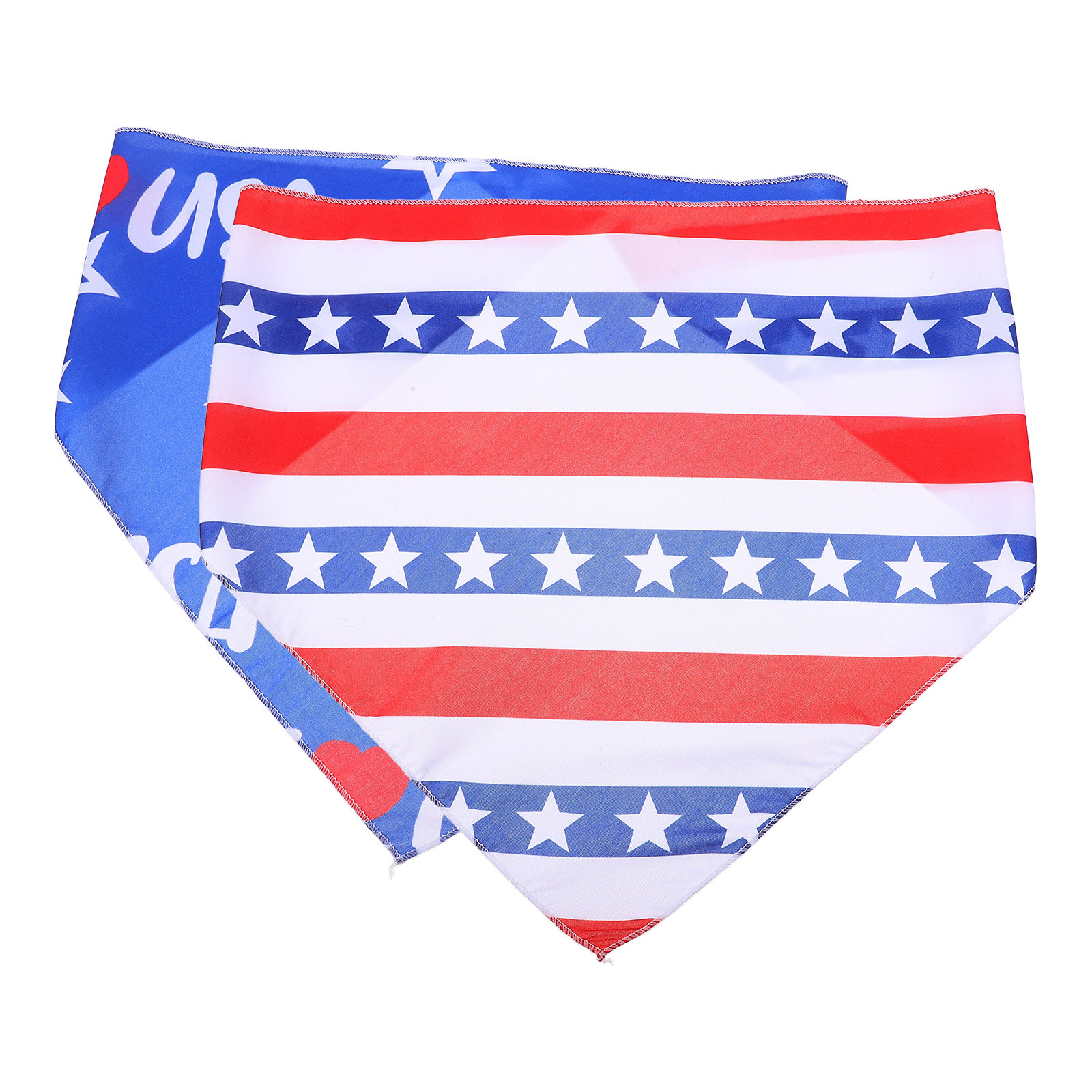 Dog Bandana Scarf - 2Pcs Pet Bandana American Flag Pattern