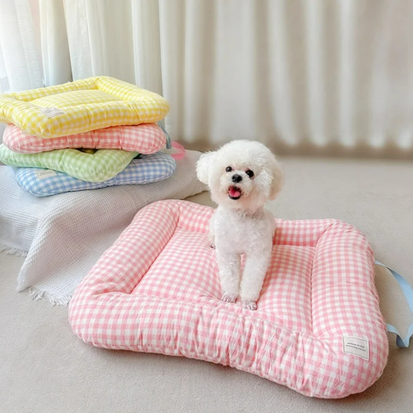Cute Plaid Dog Cat Cushion  Ch - Calming Dog Bed のレビューと価格