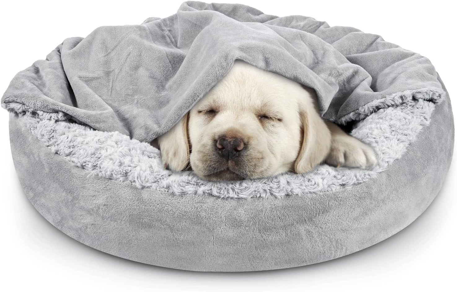 Cozy Donut Pet Bed with Hooded - Calming Dog Bed のレビューと価格
