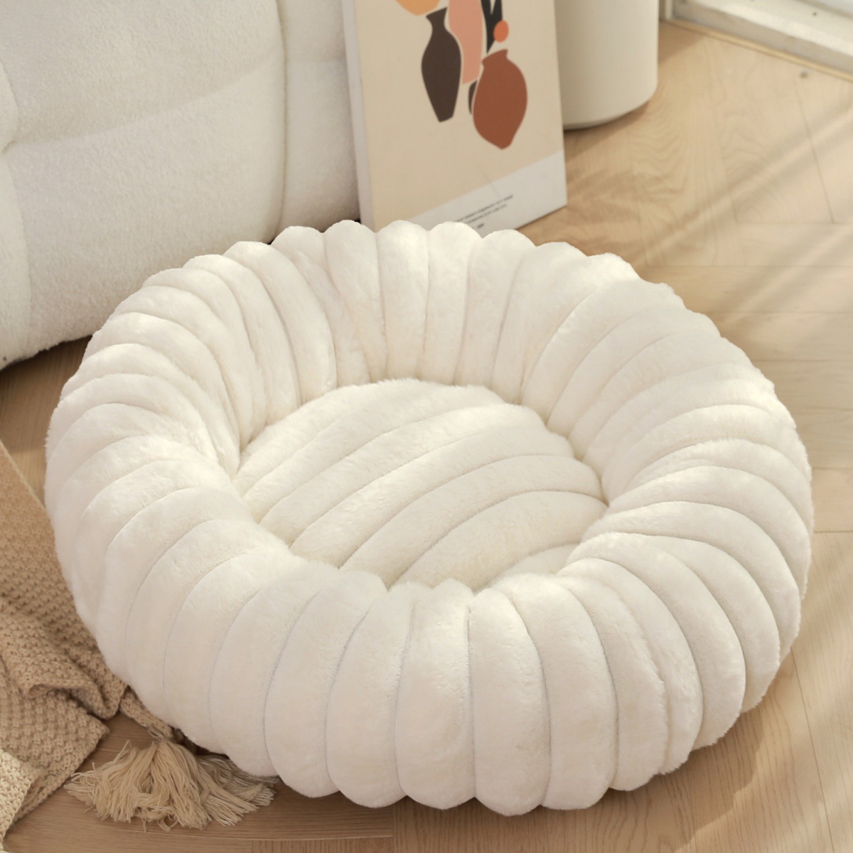 40-80cm Fluffy Pets Dogs Beds  - Calming Dog Bed のレビューと価格