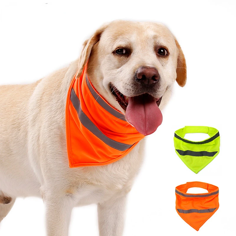 Dog Reflective Bandanas Pet Tr - Dog Bandana Scarf のレビューと価格