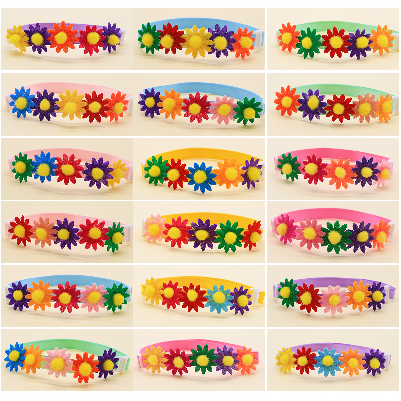 50PCS Colorful Dog Bowties Flo - Dog Bandana Scarf のレビューと価格