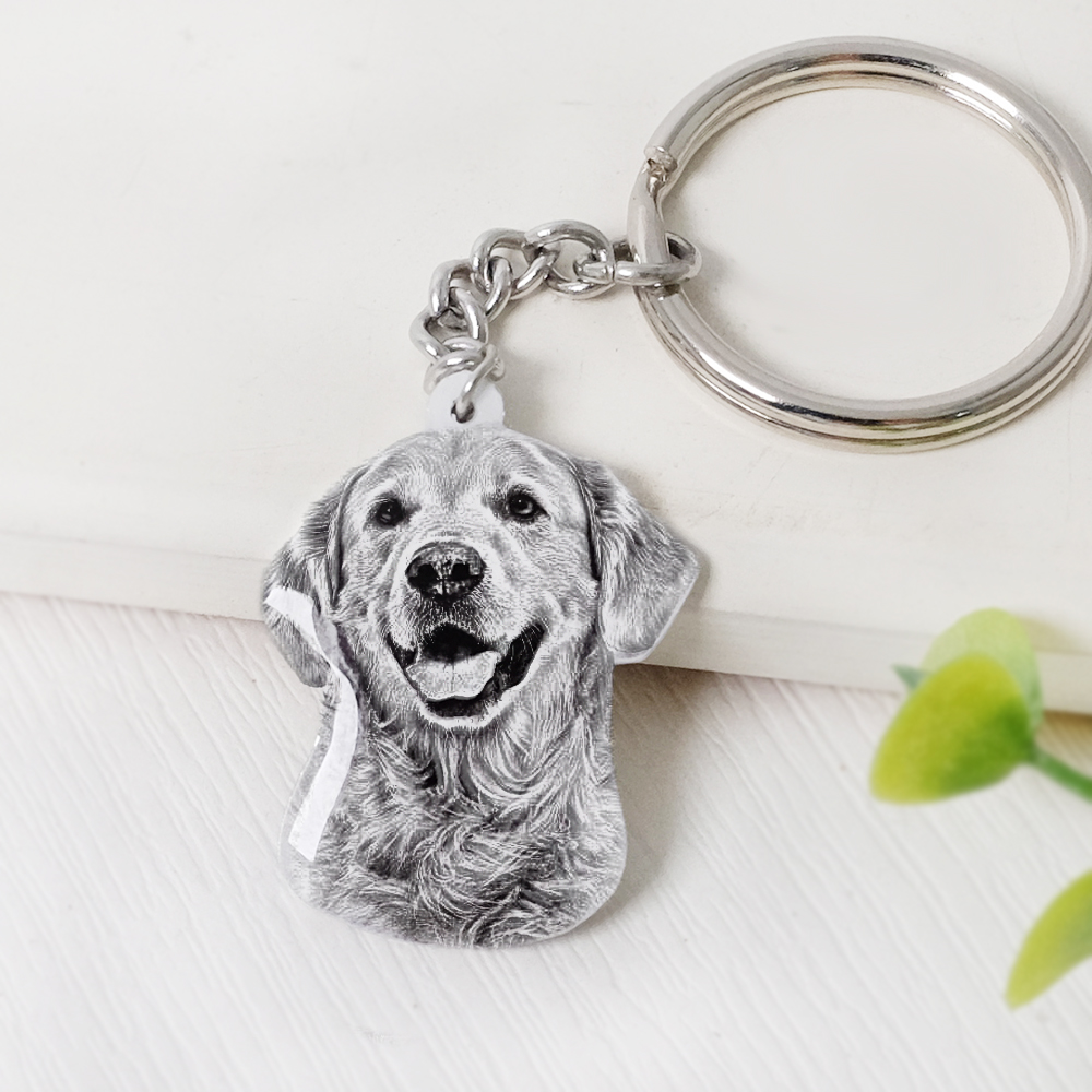 Custom Pet Photo Keychain Pers - Pet Supplies Store のレビューと価格