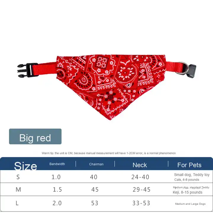 Adjustable Triangular Bandage  - Dog Bandana Scarf のレビューと価格