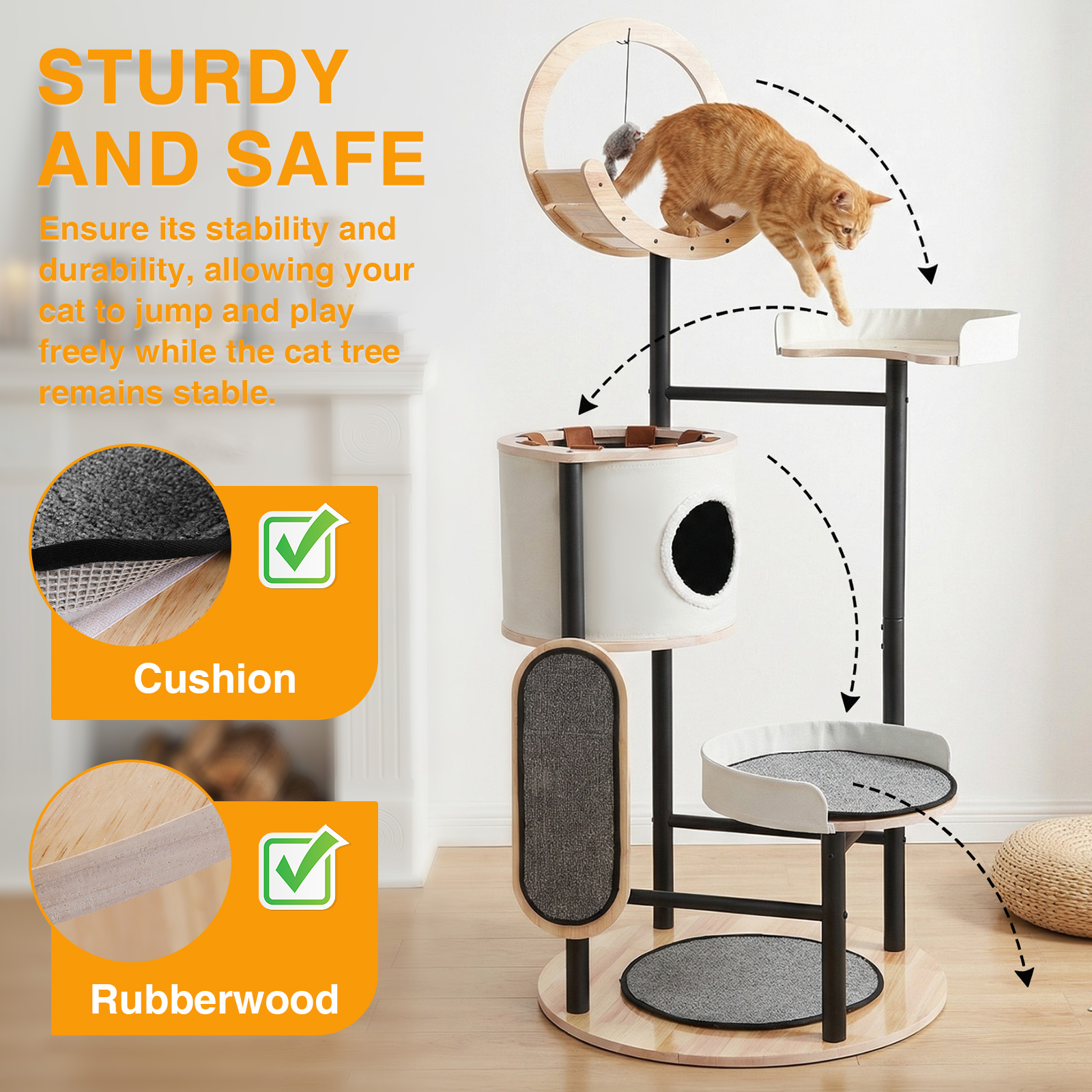 66-Inch Cat Tree with Scratchi - Pet X Supplies & Tack Howell Photos のレビューと価格