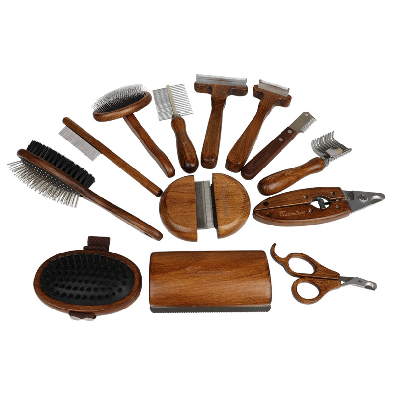 Pet Dog Comb Antique Solid Woo - Pet X Supplies & Tack Howell Photos のレビューと価格