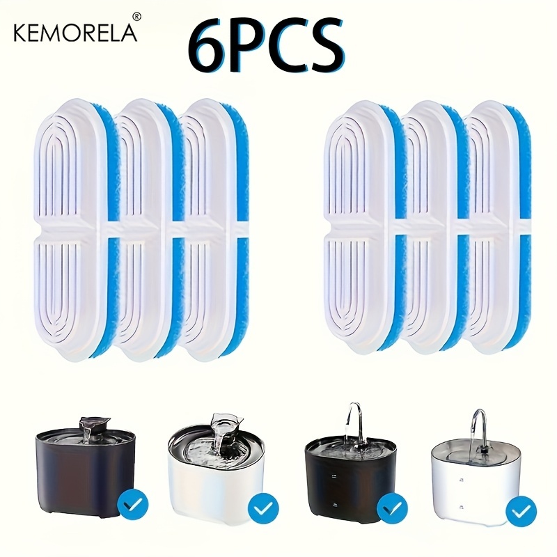 KEMORELA 6/10/16pcs Pet Water  - Cat Water Fountain Filter のレビューと価格