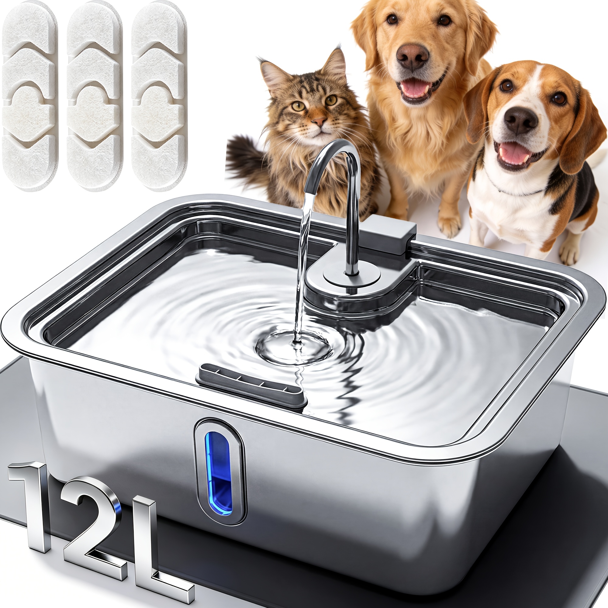 3.17gal/3.96gal/4.76gal Automa - Cat Water Fountain Filter のレビューと価格