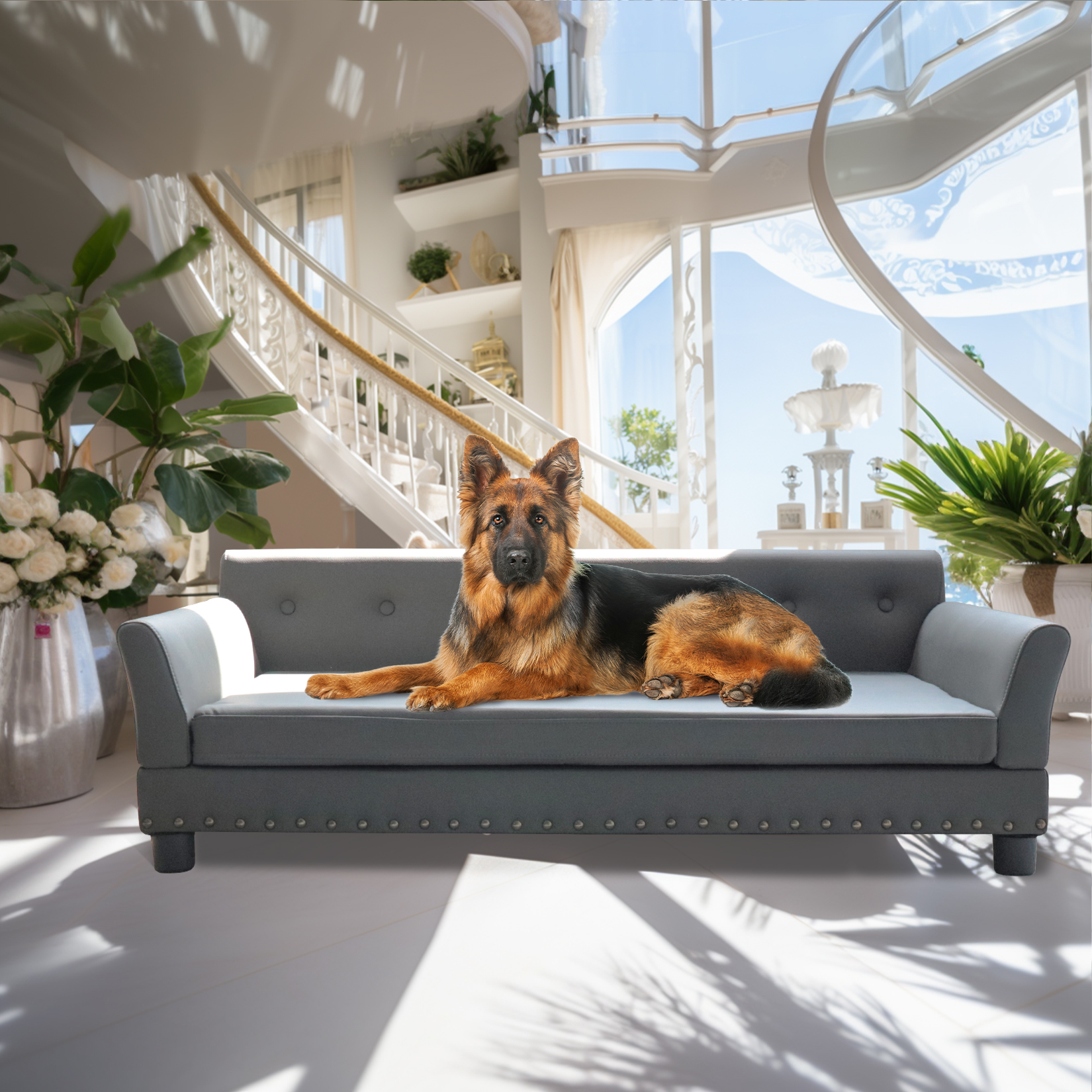 BINGOPAW Rectangle Pet Bed for - Calming Dog Bed のレビューと価格