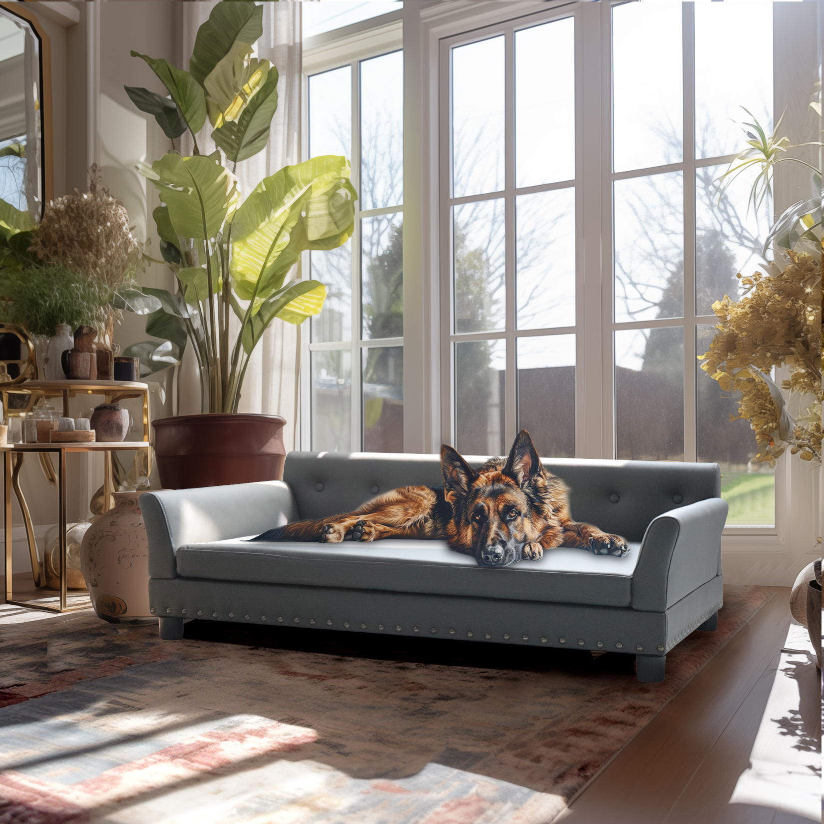 BINGOPAW Rectangle Pet Bed for - Calming Dog Bed のレビューと価格