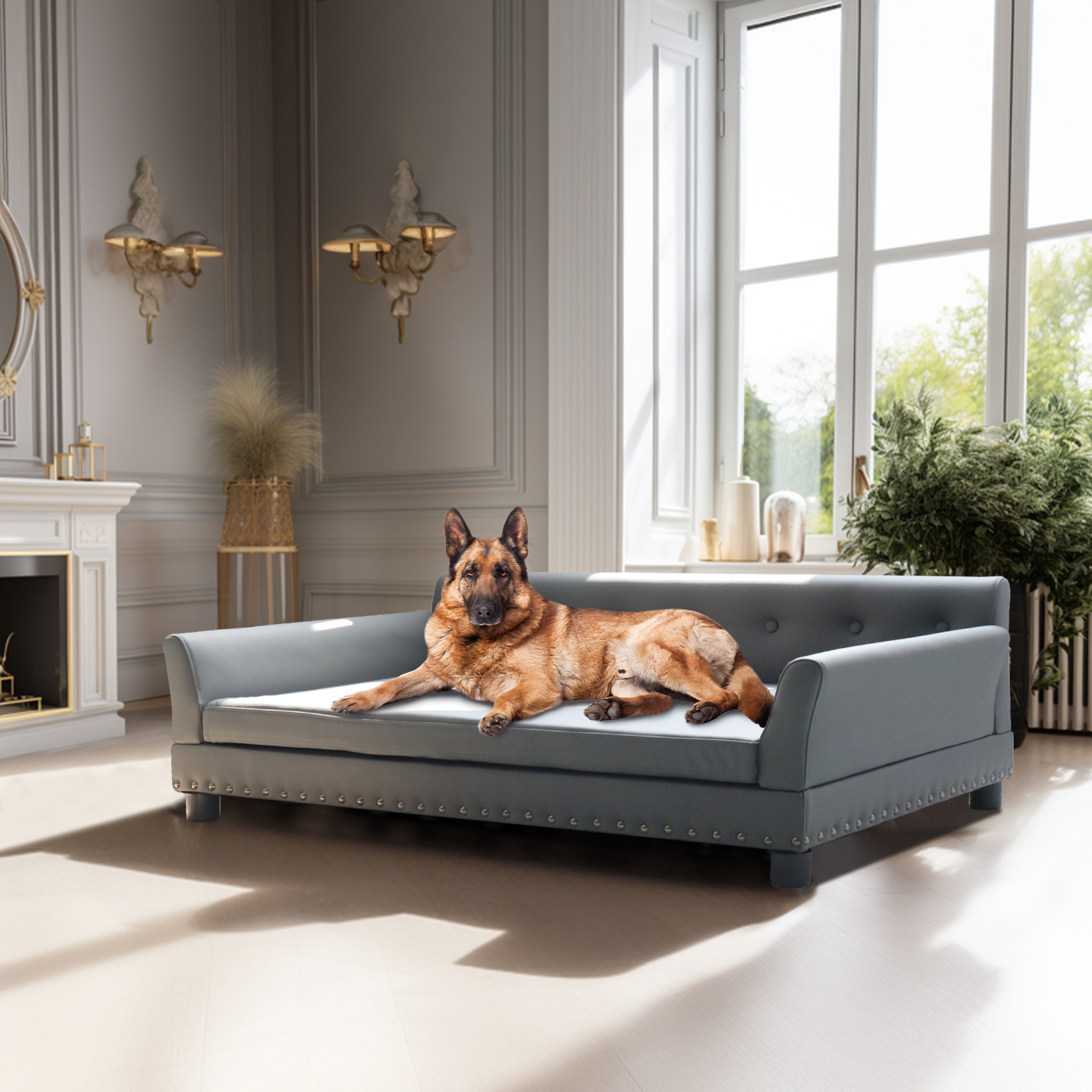 BINGOPAW Rectangle Pet Bed for - Calming Dog Bed のレビューと価格