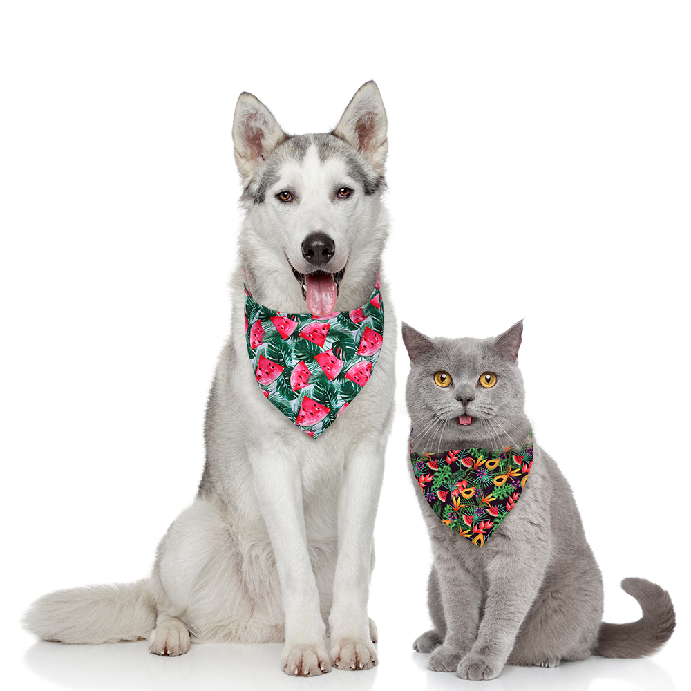 8pcs Dog Bandana Fruit Style B - Dog Bandana Scarf のレビューと価格