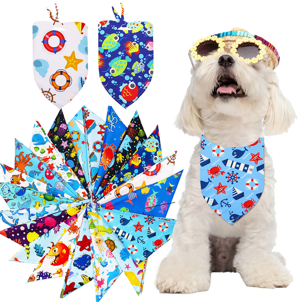 50pcs Pet Dog Bandana Fashion  - Dog Bandana Scarf のレビューと価格