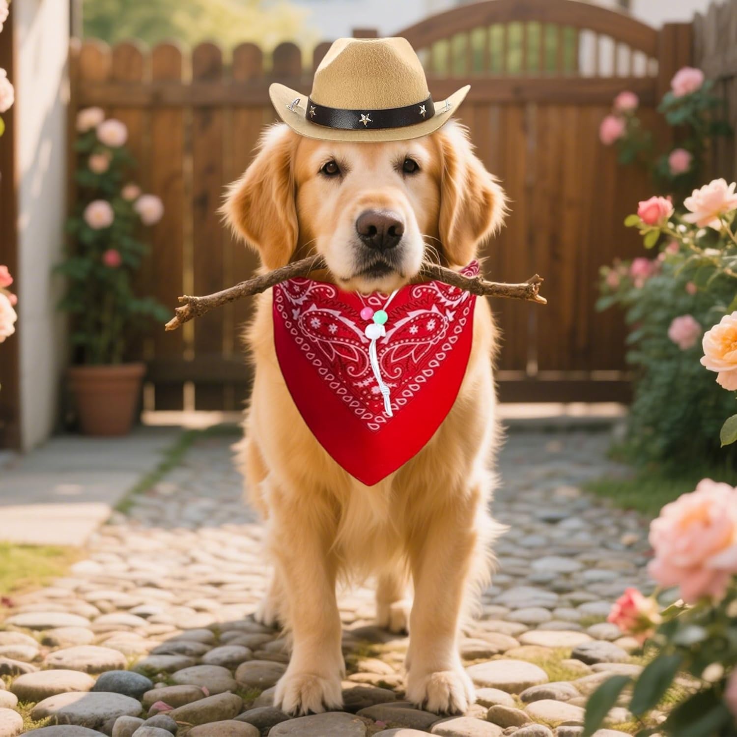 RGT Pet Cowboy Hat Dog Western - Dog Bandana Scarf のレビューと価格