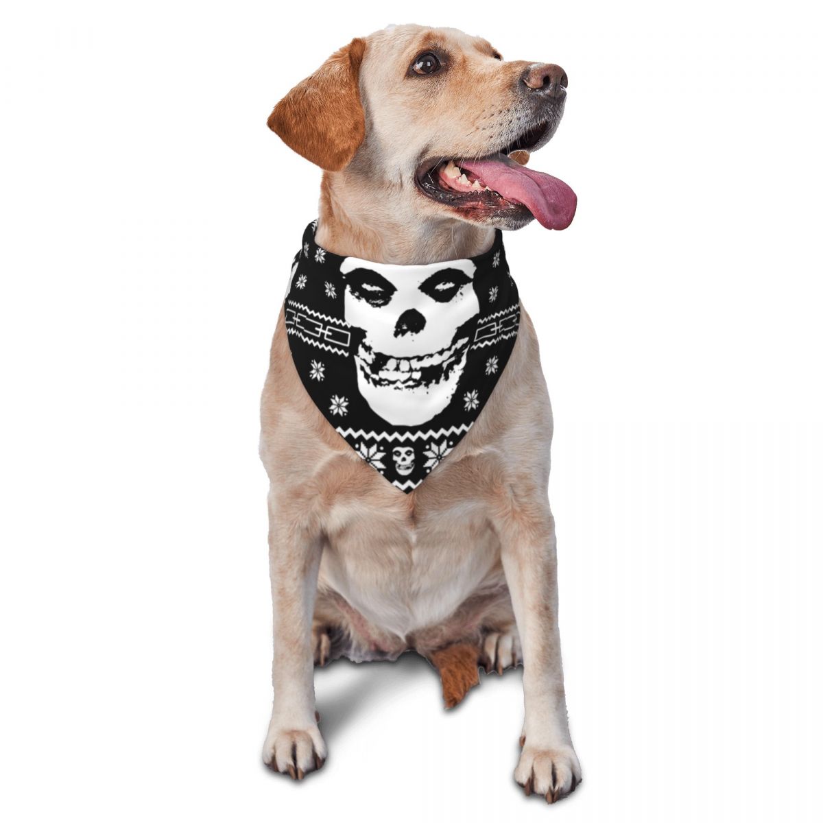 Punk Rock Band Misfits Pet Sca - Dog Bandana Scarf のレビューと価格