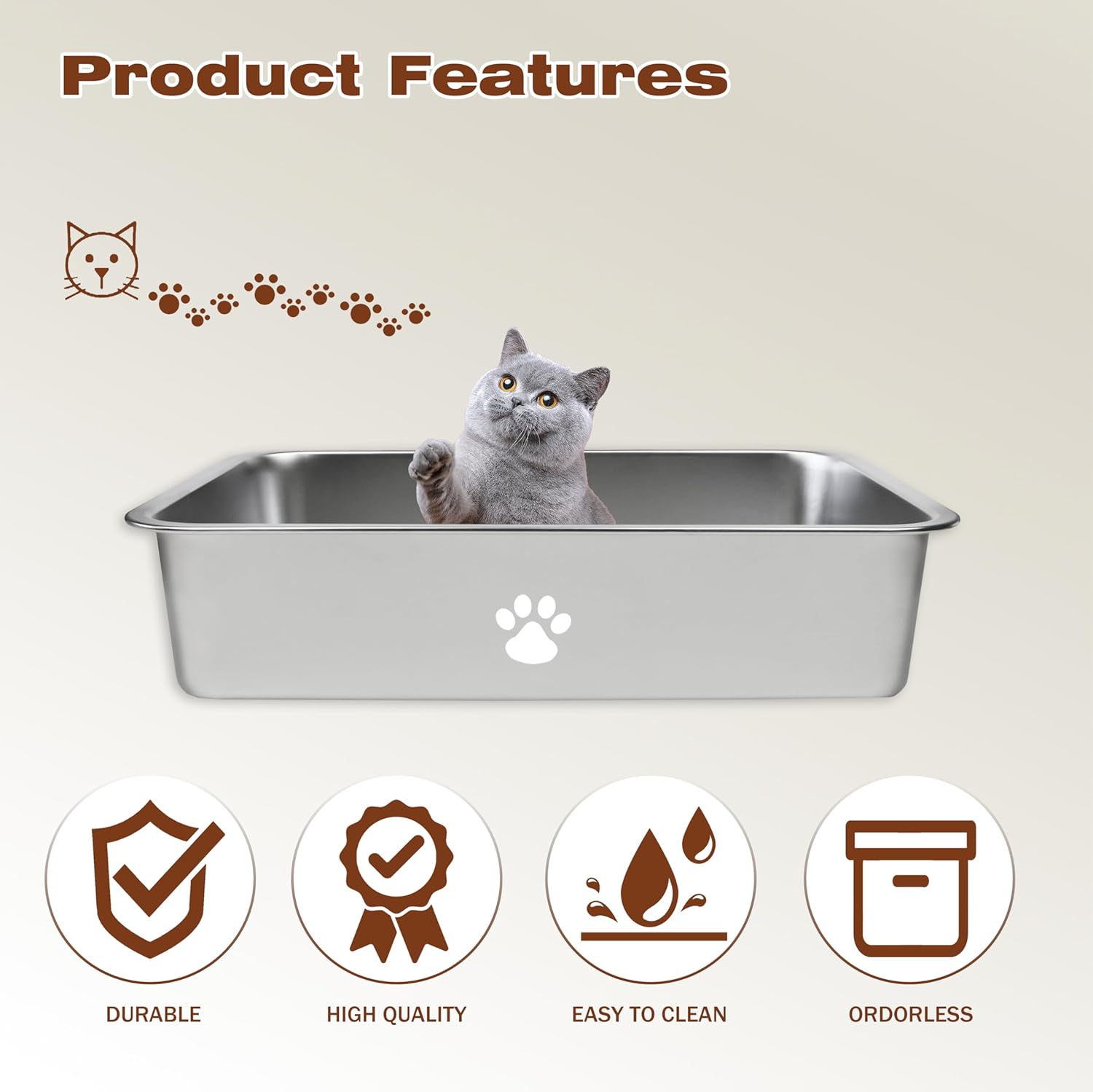 Stainless Steel Cat Litter Box - Pet X Supplies & Tack Howell Photos のレビューと価格
