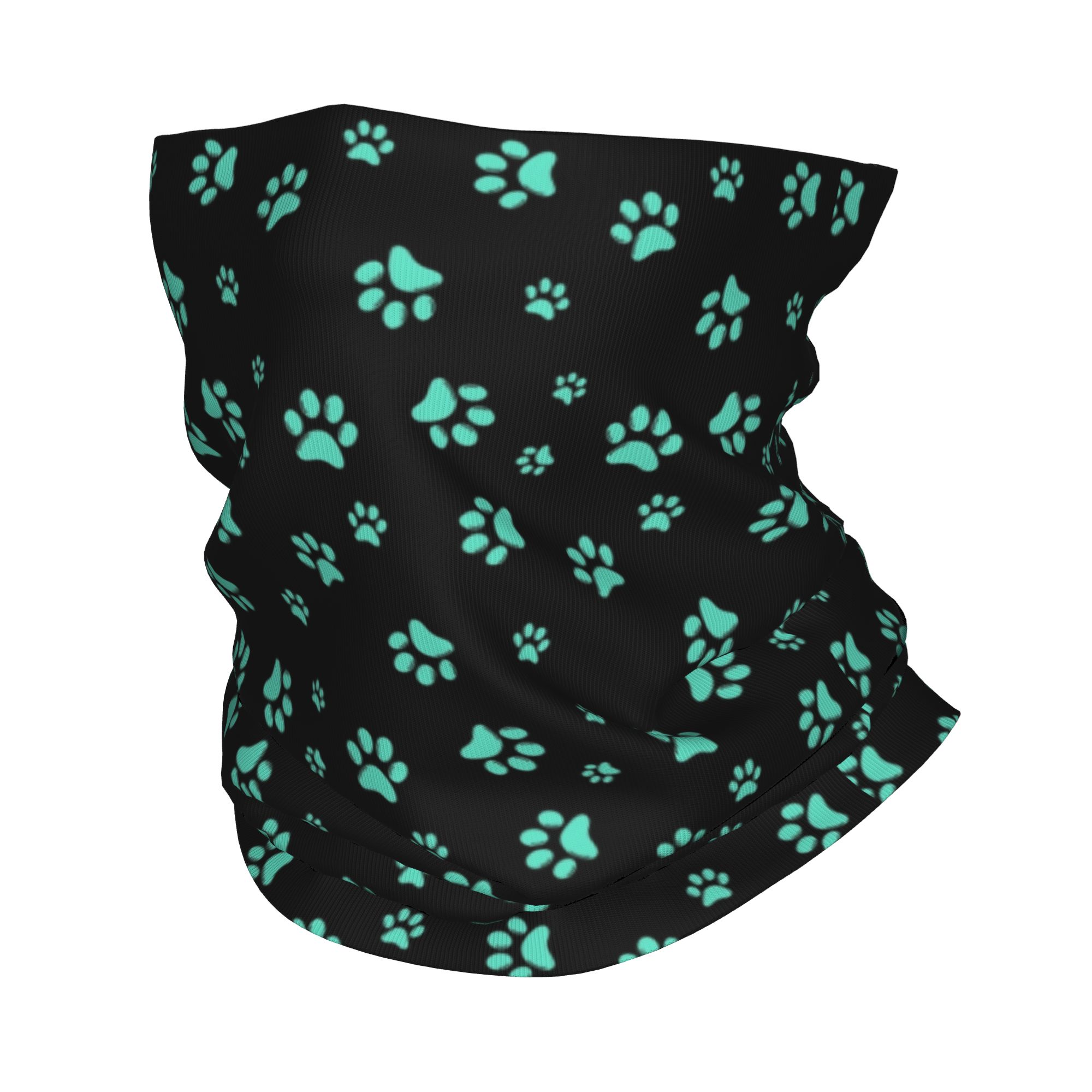 Custom Aqua Dog Paw Print Patt - Dog Bandana Scarf のレビューと価格