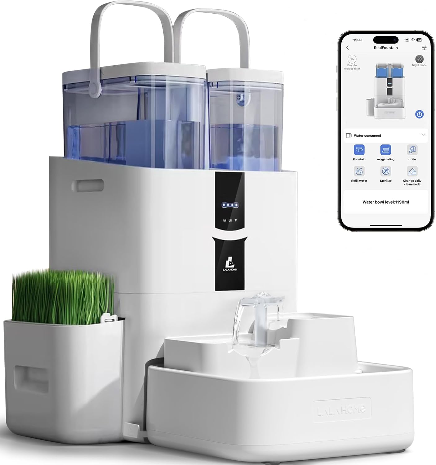 Automatic Cat Water Fountain 1 - Cat Water Fountain Filter のレビューと価格
