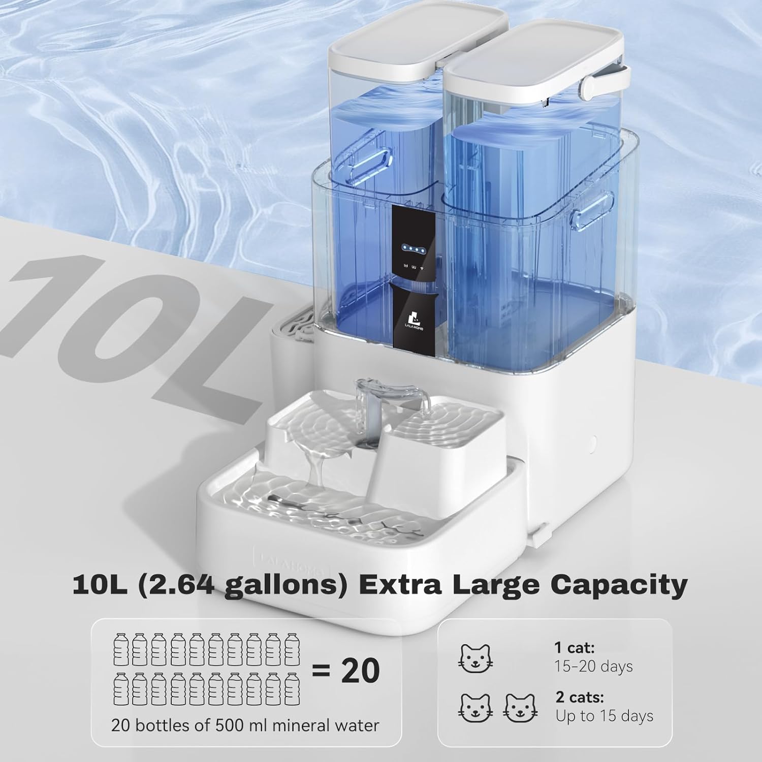 Automatic Cat Water Fountain 1 - Cat Water Fountain Filter のレビューと価格