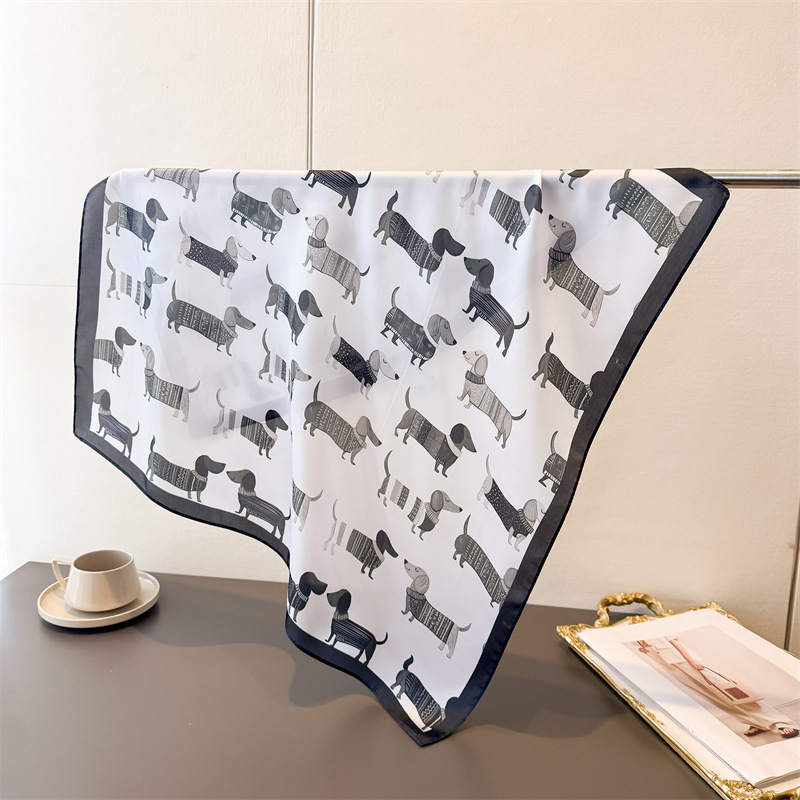 Ladies Cotton Dog Printed Squa - Dog Bandana Scarf のレビューと価格
