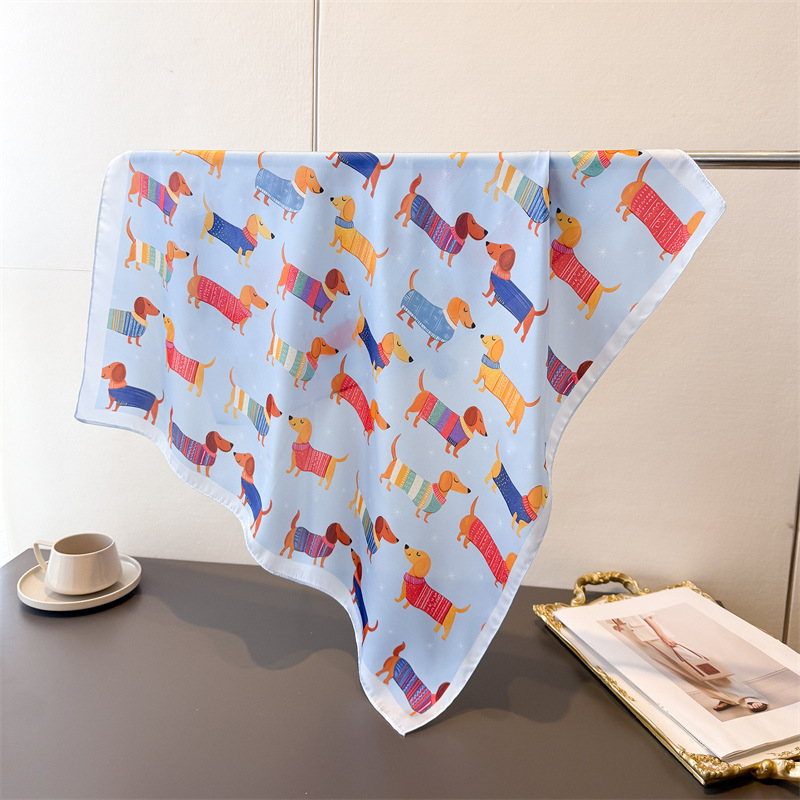 Ladies Cotton Dog Printed Squa - Dog Bandana Scarf のレビューと価格