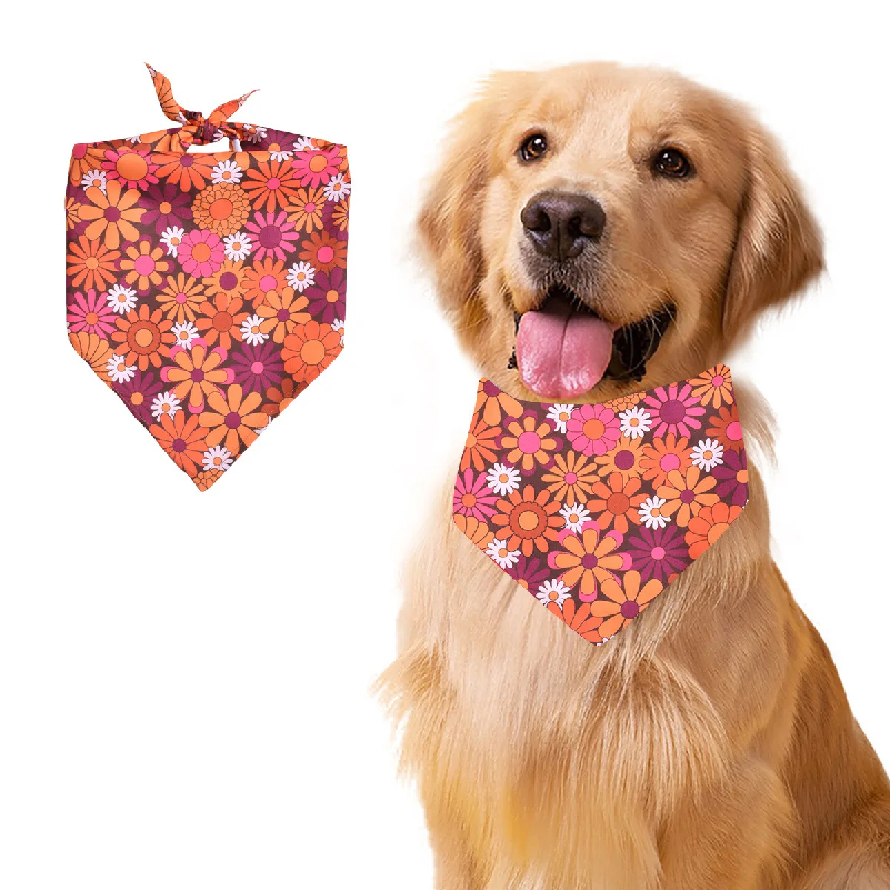 50pcs Floral Dog Bandanas Spri - Dog Bandana Scarf のレビューと価格