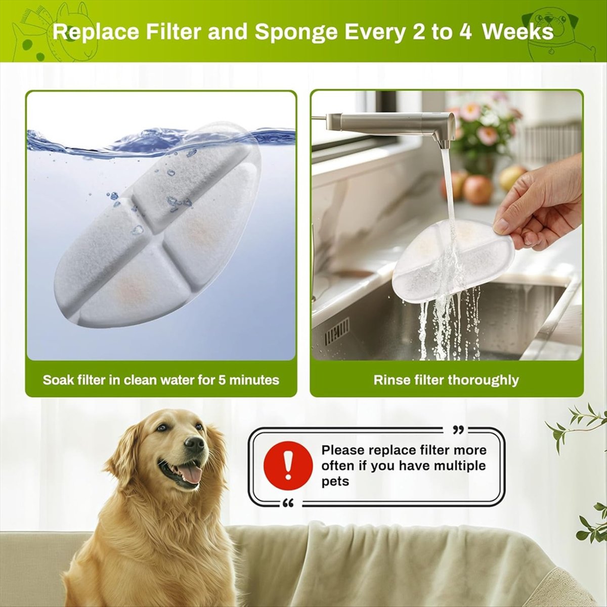 FSLH Filters and Pump Sponges  - Cat Water Fountain Filter のレビューと価格